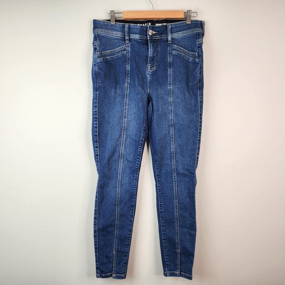 Torrid Bombshell Skinny Jeans Seamed Split Hem Stretch Denim Pants Size 14 TALL - Picture 2 of 8